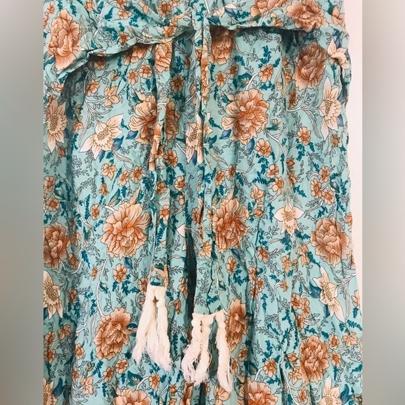SIMPLEE Fringe Belt Floral Print Wide Leg Pants Size L - Picture 5 of 12